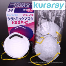 Máscara descartable de carbono ativo de alta qualidade anti PM 2.5 para moldagem. Fabricado por Kuraray. Feito no Japão